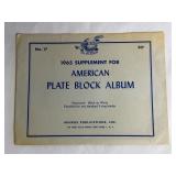 1965 Supplement U.S. Plate Block Stamps