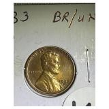 1933-D BR/UNC. Lincoln Cen