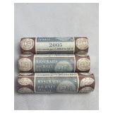 (3) Rolls 2005 Westward Journey U.S. Mint BU