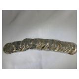 $10.00 Roll 1964 90% Silver Kennedy Halves