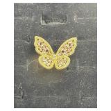 Gold Filled Cocktail Butterfly Ring ï¿½ Size 7