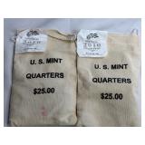 P & D U.S. Mint $25.00 Bags Hot Springs