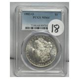 1883-O Morgan Silver Dollar PCGS/MS64