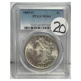 1885-O Morgan Silver Dollar PCGS/MS64
