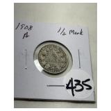 1908 A German Half Mark