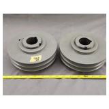 (2) Groove Pulley 3.25'Hx7'W .75'Groove