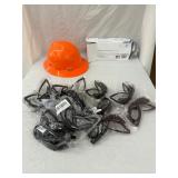 MSA Orange Hard Hat  (16) Condor Safety Glasses