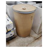 Cardboard drum with lid and locking band 36' x 24'