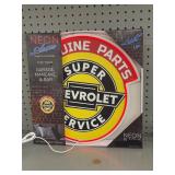 Neon Plaque Super Chevrolet Service 16'