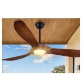 52' Outdoor Ceiling Fan Wood Blades