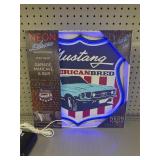 Neon Plaque Mustang 16' , works