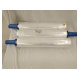 3 rolls of 20' wide stretch wrap,
