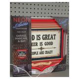 Neon Plaque Novelty Sign  16', works