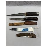 (5) Assorted Knives ( 1 missing handle)