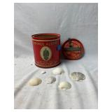 Price Albert Cigarette Tobacco Can w/ Seashells