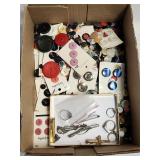 Box of Buttons & Jewelry