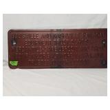 Thick Metal Embossed Railroad Sign 22'×8.75'