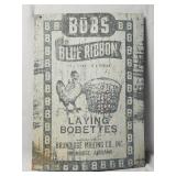 Metal Bobs Blue Ribbon Advertising Sign 14.5'×20'