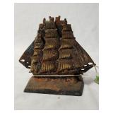 Metal Ship Bookends 6'H