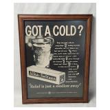 Framed Alka Seltzer Advertising 12'×15.5'