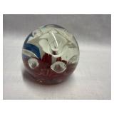 Vintage Hand-Blown Art Glass Paperweight 2.5'