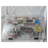 Assortment of Fishing Supplies in Case