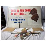 (2) Cardboard Goodyear Heels Signs (Halved)