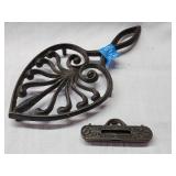 Antique Trivet and Carpenter Bubble Level