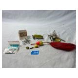 Assortment of Fishing Lures and Hooks