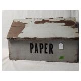 Wood Hinged Paper Box 20'Wx12.25'Hx9'