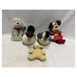 (5) Stuffed Animals 4.25' - 6'!