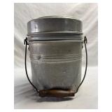 Aluminum Coal Miner's Lunch Bucket 9' tall