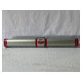 Vtg. Metal Jr. Ace Red Stripe Carry Case (empty)