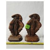 'Miss Moderne' Metal Bookends 7'H