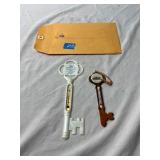 Two Key-Shaped Thermometers