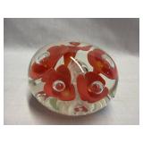 1984 Joe St Clair Hand Blown Art Glass Paperweight
