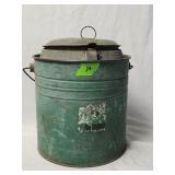 Vintage Metal Bait Bucket 11'Hx9'D