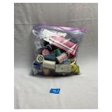 Gallon-Sized Ziploc with Assorted Sewing Supplies