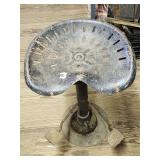 Antique Metal Tractor Seat Stool 28'H