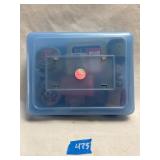Plastic Box w/ Sewing Supplies 7.5'x5.5'x3.5'