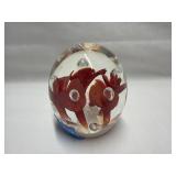 Joe Rice Art Glass Paperweight 3'