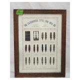 Esterbrook Steel Pen Framed Display 10'×13'