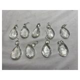 (9) Glass Chandelier Crystals