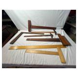 Assortment of T-Squares, L-Square, & Straight-Edge