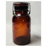 Putnam 227 Lightning Amber Glass Jar 8'H