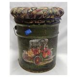 Metal Painted Bucket With Cushion Top 15'×13'D