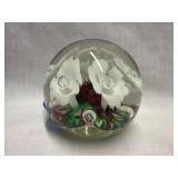Joe Rice 2001 Hand-Blown Art Glass Paperweight 3'