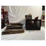 Assortment of Dark Project Wood in Plastic Crate