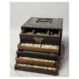 Antique 5 Drawer Wood Box Set Bamboo/Bone 6'×7'×8'