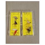 Divided and closed wing trout flies